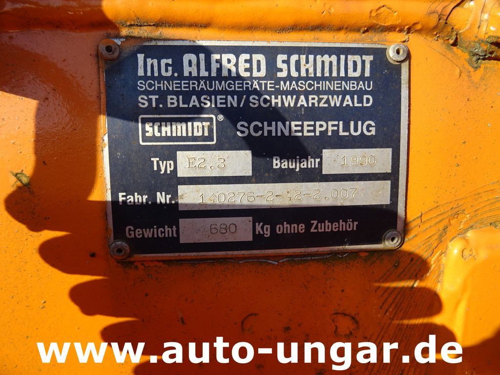 Plug zapada SCHMIDT E 2.3 Schneepflug - Schneeschild 270cm: Foto 6
