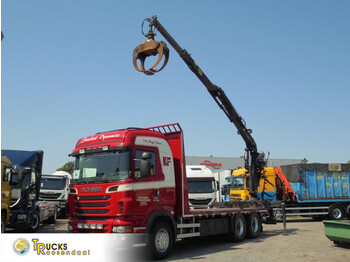 Scania R730 V8 + Euro 5 + Loglift 115Z + 6X4 - camion cu macara