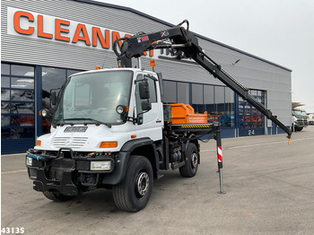 Unimog U 500 4x4 Hiab 12 Tonmeter laadkraan (bouwjaar 2009) - Camion cu macara