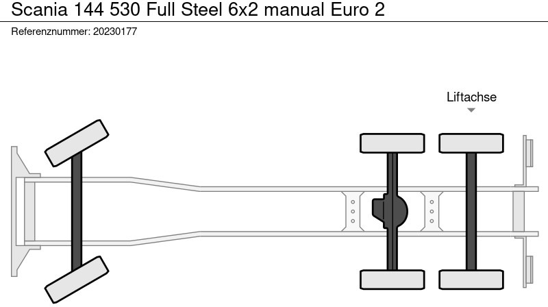Camion cu sistem de cablu Scania 144 530 Full Steel 6x2 manual Euro 2
