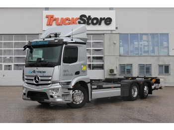 Camion transport containere/ Swap body Mercedes-Benz eActros 300 L BDF Distronic Spur-Ass Totwinkel