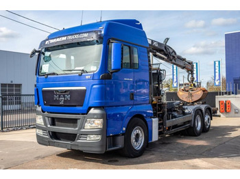 MAN TGX 25.440 LL - HIAB 122 PRO - Camion transport containere/ Swap body, Camion cu macara: Foto 1
