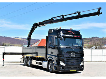 Camion platformă, Camion cu macara Mercedes-Benz Actros 2542 Pritsche 6,50m + PK 18002-EH+FUNK!: Foto 1