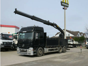 Camion platformă, Camion cu macara Mercedes-Benz Actros 2546 L 6x2  Pritsche Heckkran Lift/Lenk: Foto 1