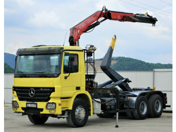Camion cu cârlig, Camion cu macara Mercedes-Benz Actros 2641 Abrollkipper 4,80m+ Kran*6x4*: Foto 1