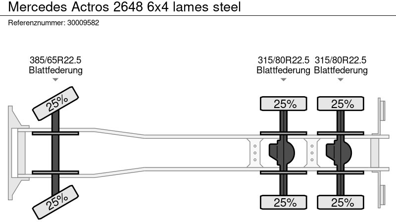 Camion şasiu Mercedes-Benz Actros 2648 6x4 lames steel: Foto 12