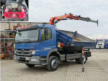 Camion basculantă, Camion cu macara Mercedes-Benz Atego 1224 K 2-Achs Kipper Kran Funk: Foto 1
