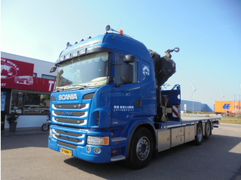 Camion platformă, Camion cu macara Scania G 360 6X2 EUR6: Foto 1