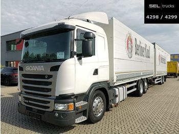 Camion pentru transportul băuturilor Scania G 410 / Retarder / Lift-Lenkachse / with trailer: Foto 1