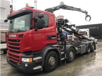 Camion cu cârlig Scania R410 EURO 6 8x2 KRAAN + CONTAINERSYSTEEM: Foto 1