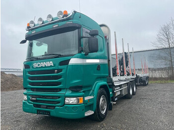 Camion forestier, Camion cu macara Scania R450 Holz 6x4 Loglift F96S 79: Foto 1