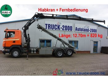 Camion cu sistem de cablu, Camion cu macara Scania R 340 Seil-Abrollkipper mit Hiab Ladekran + FB: Foto 1