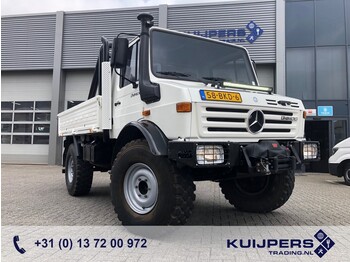 Camion platformă Unimog U1300L Mercedes / 366 Turbo / 4x4 / 33 dkm / Warn Winch 5443 kg / Top Condition !!: Foto 1