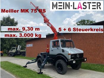 Camion cu macara Unimog U 1000 Meiller Kran 75 RS 3.000 kg max. 9,3 m: Foto 1