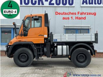 Camion platformă Unimog U 400 Pritsche Zapfwelle Wechsellenkung Mähsitz: Foto 1