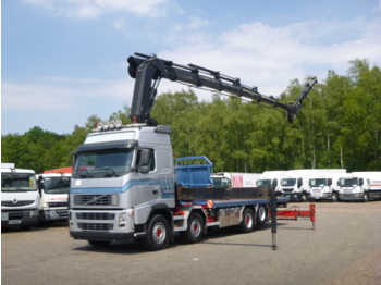Camion platformă, Camion cu macara Volvo FH 520 8x2 + Hiab 700 E-6 + jib: Foto 1
