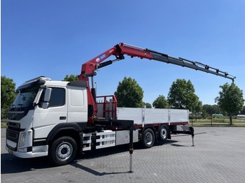 Camion platformă, Camion cu macara Volvo FM460 6X2/4 WITH HMF 3220 K7 CRANE KRAN EURO 6: Foto 1