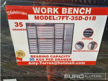 Echipament de atelier Unused 2022 Steelman 7' Work Bench, 35 Drawers, 1 Cabinet: Foto 1