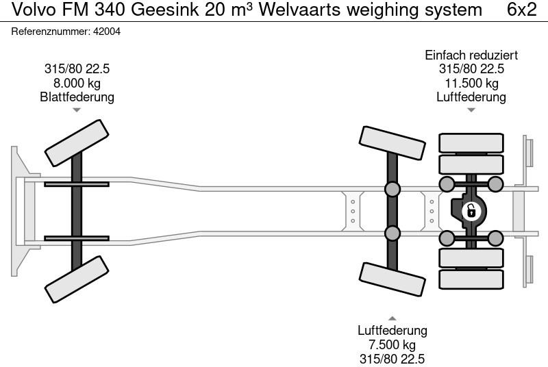 Autogunoiere Volvo FM 340 Geesink 20 m³ Welvaarts weighing system: Foto 12