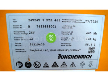 Acumulator pentru Stivuitor Jungheinrich unknown Battery 24V465Ah 24 3PZS465 year 21/2020 370 kg dimensions 78,5x21x79cm sn. 7483488001: Foto 3