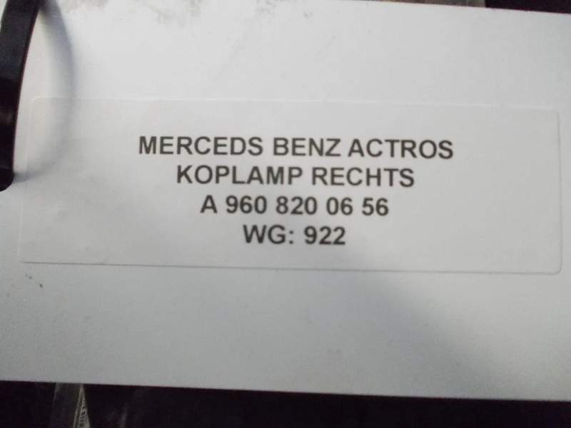 Far pentru Camion Mercedes-Benz ACTROS A 960 820 06 56 KOPLAMP RECHTS EURO 6: Foto 3