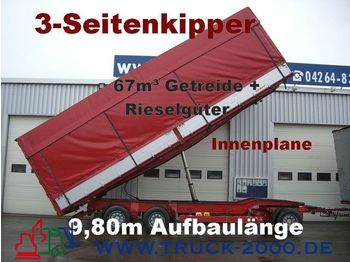 KEMPF 3-Seiten Getreidekipper 67m³   9.80m Aufbaulänge - Remorcă basculantă