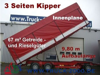 KEMPF 3-Seiten Getreidekipper 67m³   9.80m Aufbaulänge - Remorcă cu prelată
