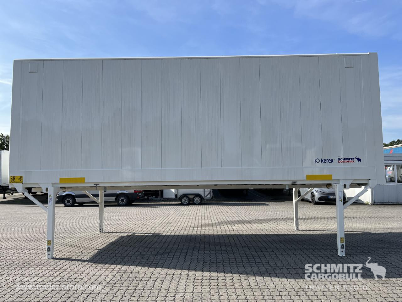 Remorcă furgon SCHMITZ Wechselaufbau Trockenfrachtkoffer Standard