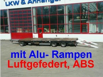 Hoffmann 3 Achs Plato  Tieflader  Anhänger mit Alu  Rampen - Remorcă transport agabaritic