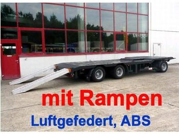 Meusburger 3 Achs Abstetzmuldenanhänger mit Rampen - Remorcă transport agabaritic