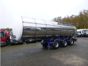 Semiremorcă cisternă pentru transport de produselor alimentare Burg Food (milk) tank inox 36 m3 / 1 comp + pump / hose reel: Foto 1