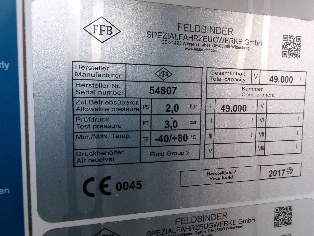 Semiremorcă cisternă pentru transport de făină Feldbinder Powder tank alu alu 49 m3 / 1 comp: Foto 29