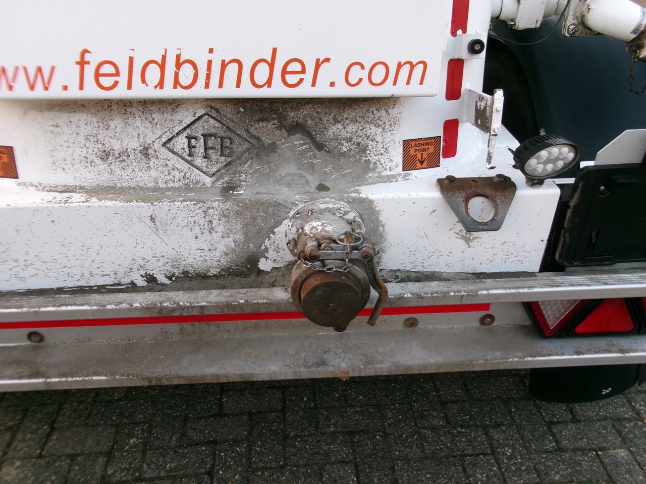 Semiremorcă cisternă pentru transport de făină Feldbinder Powder tank alu alu 49 m3 / 1 comp: Foto 7