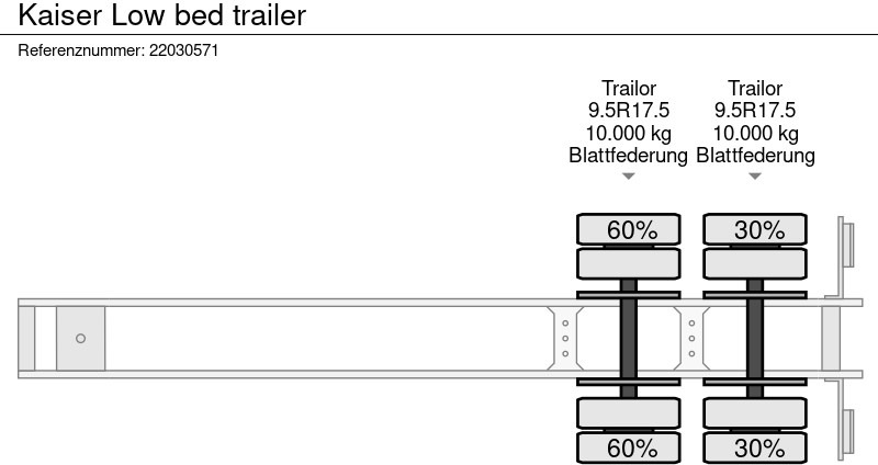 Semiremorcă transport agabaritic Kaiser Low bed trailer: Foto 11