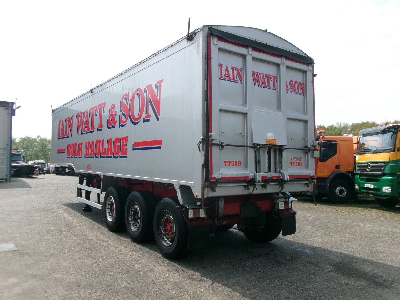 Semiremorcă basculantă Montracon Tipper trailer alu 55 m3 + tarpaulin: Foto 3