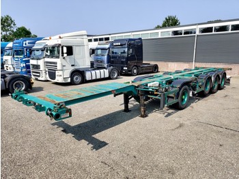 Semiremorcă transport containere/ Swap body Pacton Containerchassis 4-assen / 1-as ROR - 2x Lift-assen - Meeloop stuur-as (O253): Foto 1