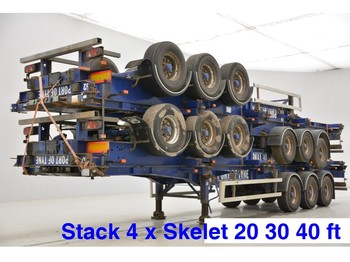 Semiremorcă transport containere/ Swap body SDC Stack 4 x skelet: 20-30-40 ft: Foto 1