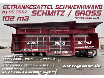 Semiremorcă pentru transportul băuturilor Schmitz Cargobull JUMBO /GETRÄNKE SCHWENKWAND BPW 102 M3 !!!!!!!!!: Foto 1