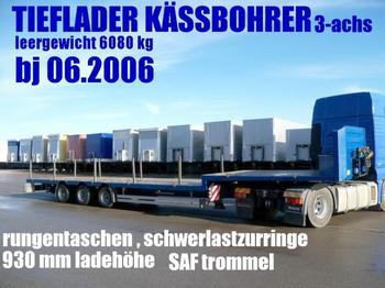 Kässbohrer JB / JUMBO TIEFLADER PLATTFORM rungen/ 4 to.zurr - Semiremorcă transport agabaritic