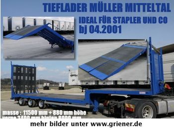 Müller-Mitteltal TS 3 / TIEFLADER HYDRAULISCHE RAMPE STAPLER / !!  - Semiremorcă transport agabaritic