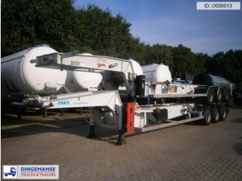 Asca 3-axle tank container trailer 20 ft. ADR/GGVS - Semiremorcă transport containere/ Swap body