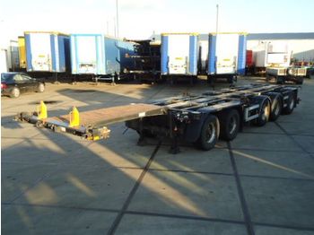 D-TEC CT-53 - 53.000 Kg - 5 axle combi trailer / 2x stuur as - Semiremorcă transport containere/ Swap body