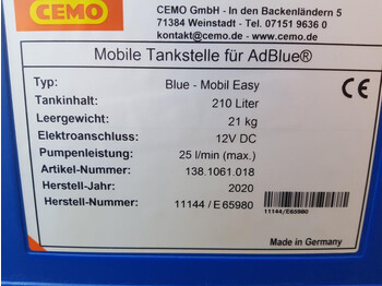 Rezervor de stocare pentru transport de combustibili nou Cemo ad blue tank: Foto 5
