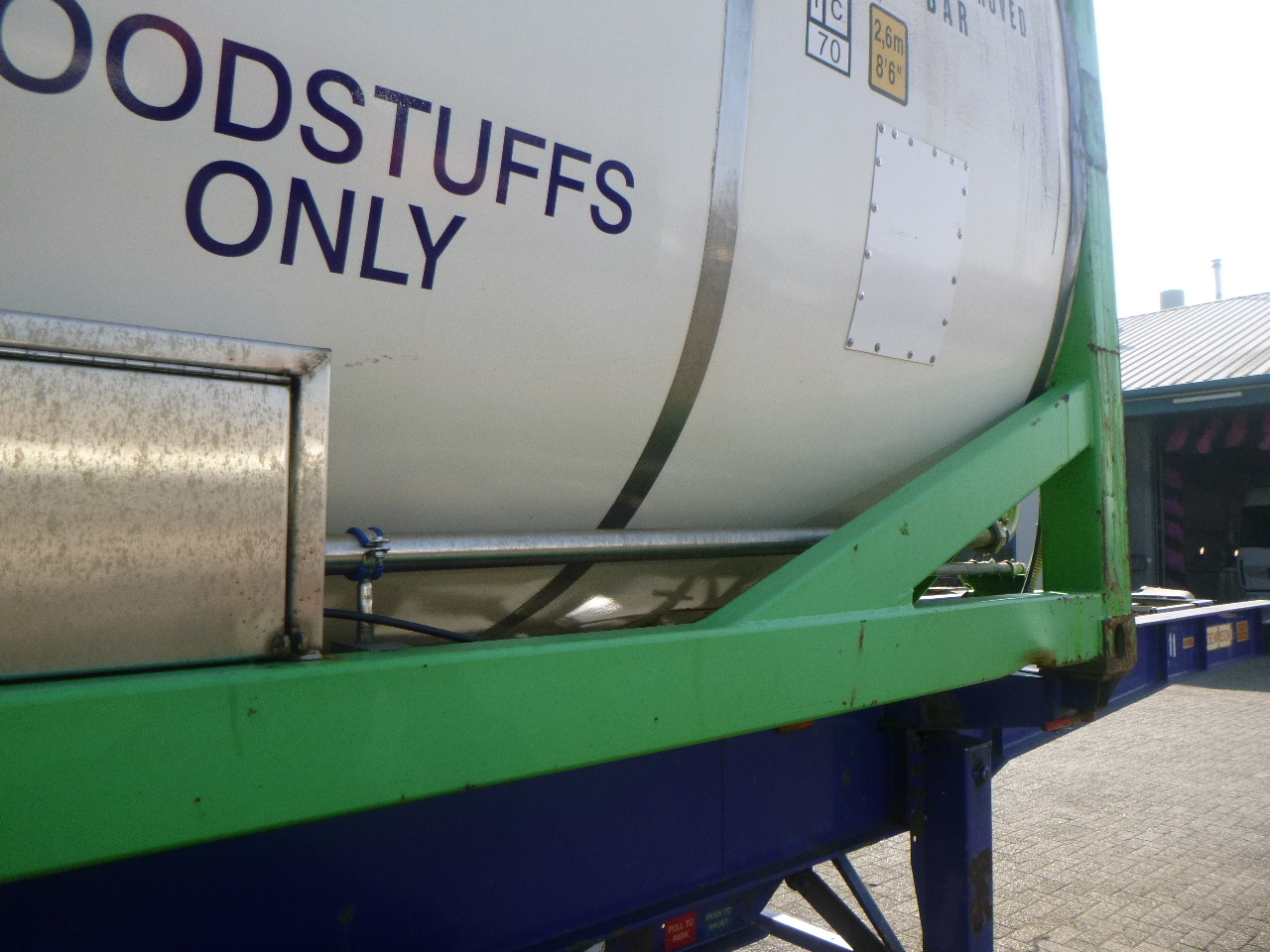 Container cisternă, Semiremorcă Danteco Food tank container inox 20 ft / 25 m3 / 1 comp: Foto 9