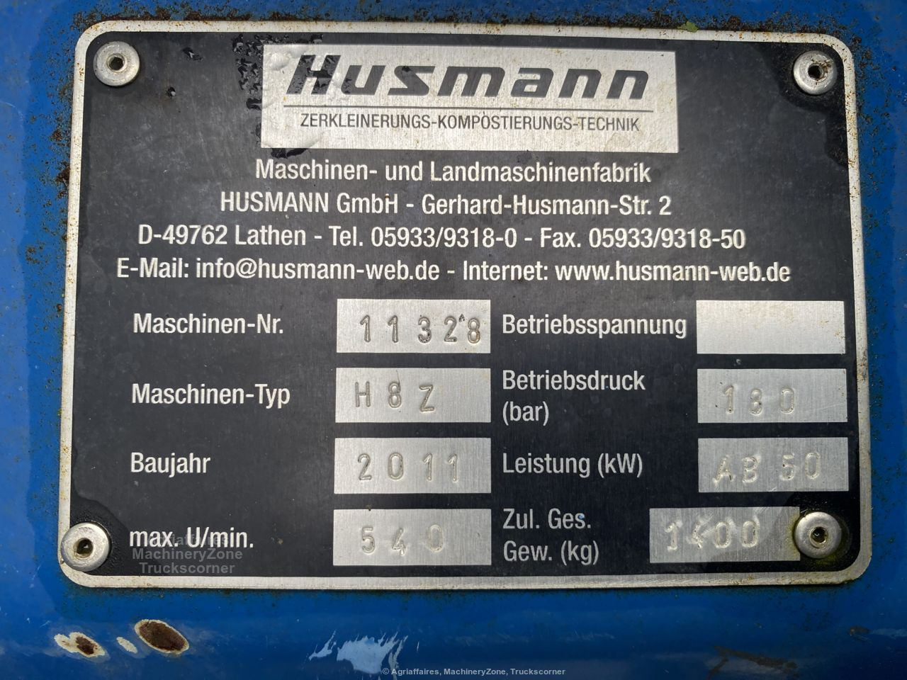 Tocător de lemne Husmann H8Z 540 rpm: Foto 4