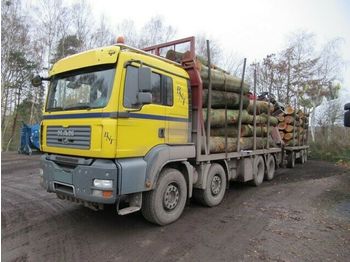 MAN 3248 8x4 Holztransport  Epsilon E 165 Z Plus  - Remorcă forestieră