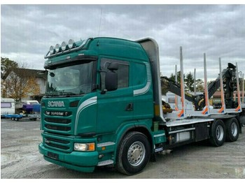 Remorcă forestieră Scania R480 Holztransporter Euro 5 Kesla m. Menke -Janzen Exte (45): Foto 1