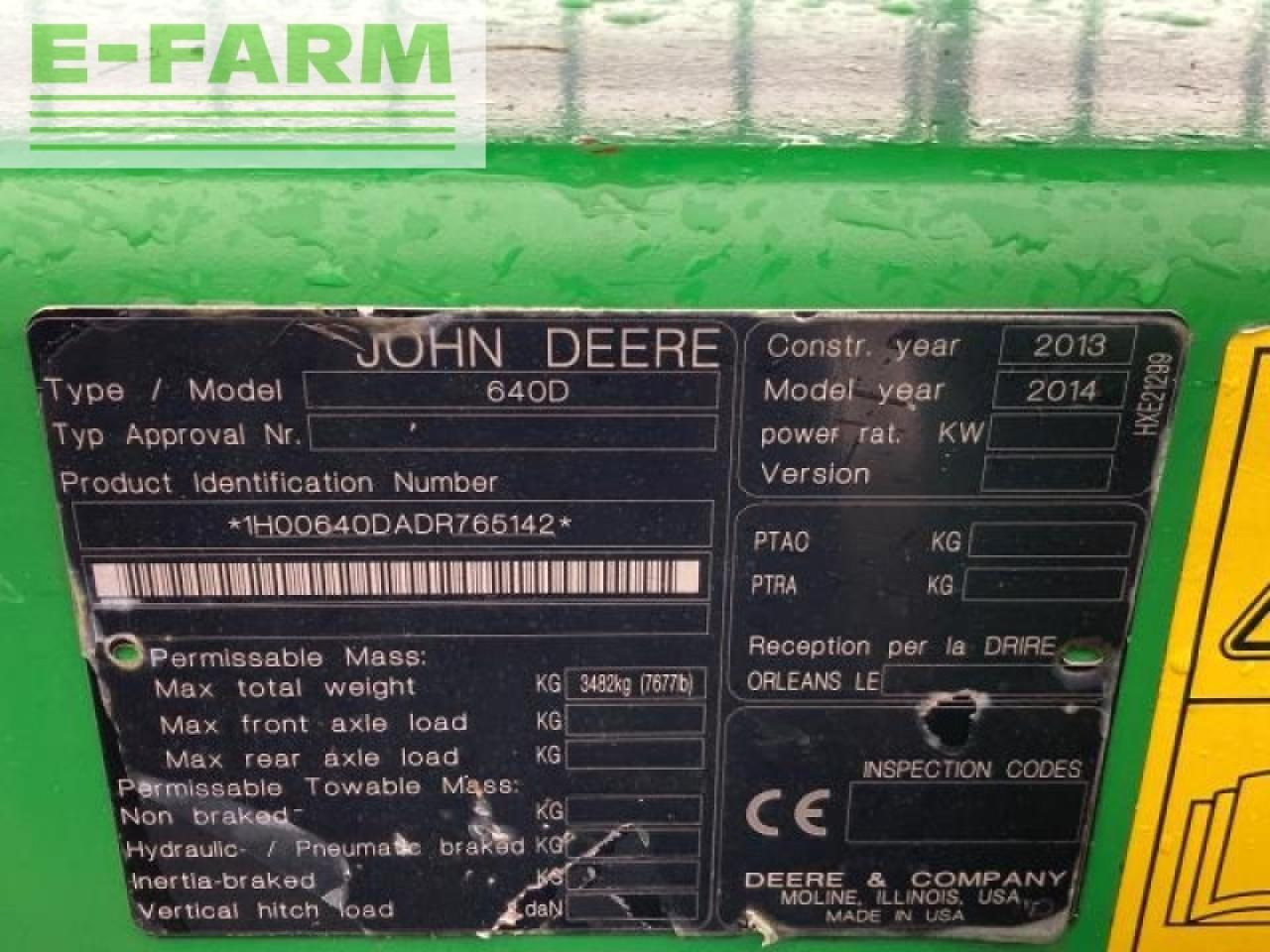 Heder John Deere 640d: Foto 16
