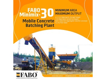 Staţie de betoane nou FABO MOBILE CONCRETE PLANT CONTAINER TYPE 30 M3/H FABO MINIMIX: Foto 1