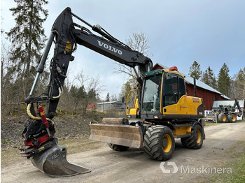 Excavator pe roţi Hjulgrävare Volvo EW160C med kärra: Foto 1